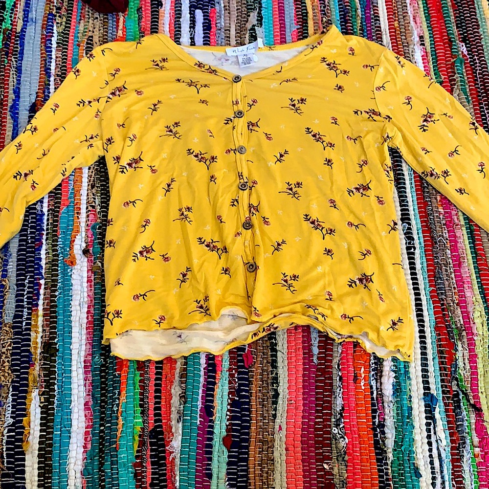 A long sleeve shirt with flowers